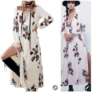 rare Free People Rosemary casual floral maxi dress